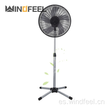 Ventiladores de pedestal oscilante de motor de cobre de 220 V para interior de África, América del Sur, uso doméstico, ventilador de soporte de 16 pulgadas, base cruzada de ventilador eléctrico